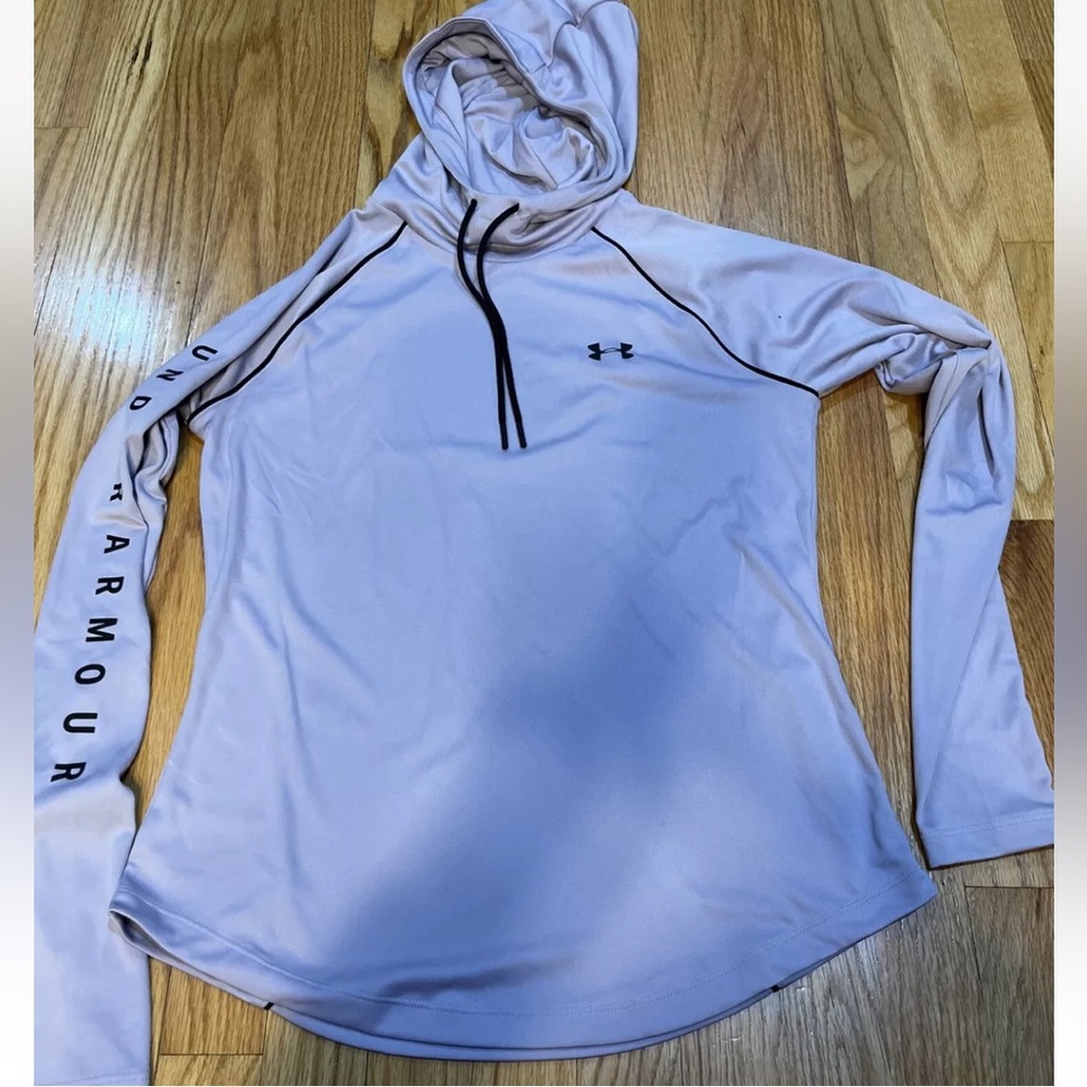 Women’s Under Armour HeatGear Loose Pullover Mock Neck Hoodie Purple S /P